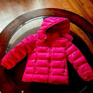 Girls Pink Polo Ralph Lauren Down Puffer Jacker